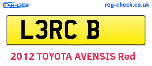 L3RCB are the vehicle registration plates.