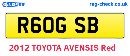 R60GSB are the vehicle registration plates.