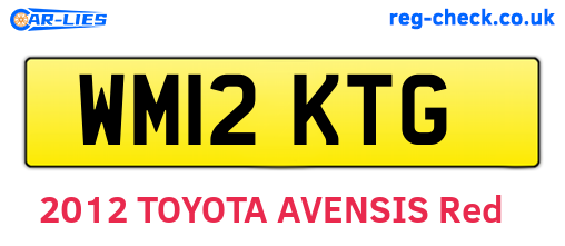 WM12KTG are the vehicle registration plates.
