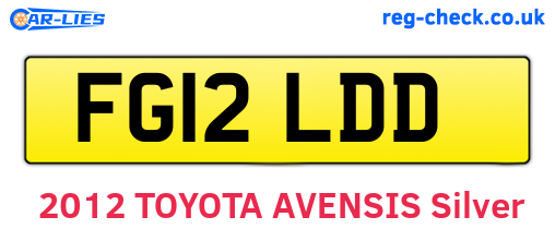 FG12LDD are the vehicle registration plates.