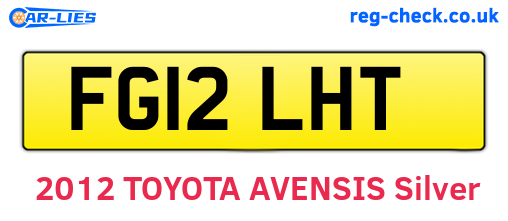 FG12LHT are the vehicle registration plates.