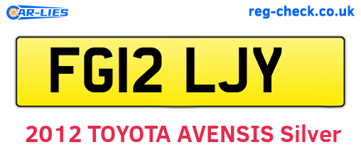 FG12LJY are the vehicle registration plates.