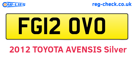 FG12OVO are the vehicle registration plates.