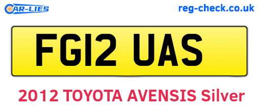 FG12UAS are the vehicle registration plates.