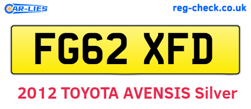 FG62XFD are the vehicle registration plates.