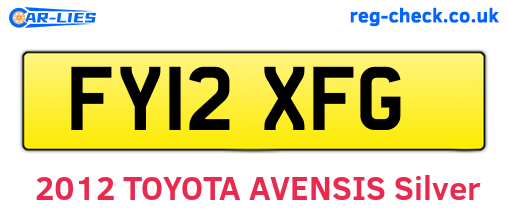 FY12XFG are the vehicle registration plates.
