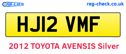 HJ12VMF are the vehicle registration plates.