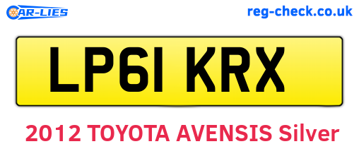 LP61KRX are the vehicle registration plates.