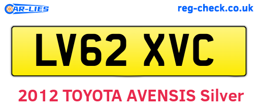 LV62XVC are the vehicle registration plates.