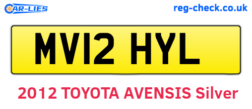MV12HYL are the vehicle registration plates.