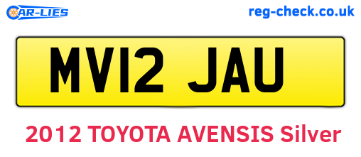MV12JAU are the vehicle registration plates.