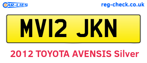 MV12JKN are the vehicle registration plates.