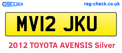 MV12JKU are the vehicle registration plates.