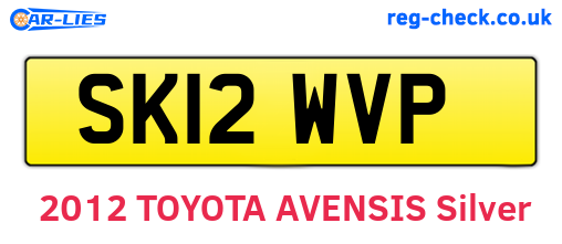 SK12WVP are the vehicle registration plates.