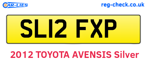 SL12FXP are the vehicle registration plates.