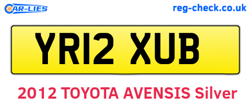 YR12XUB are the vehicle registration plates.