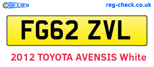 FG62ZVL are the vehicle registration plates.
