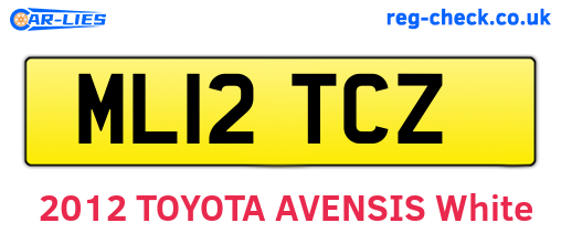 ML12TCZ are the vehicle registration plates.