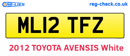 ML12TFZ are the vehicle registration plates.