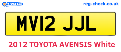 MV12JJL are the vehicle registration plates.
