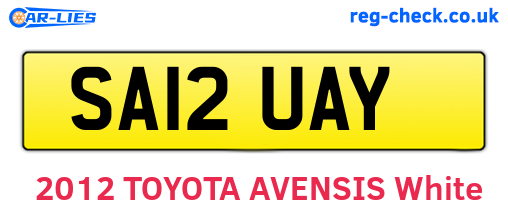 SA12UAY are the vehicle registration plates.