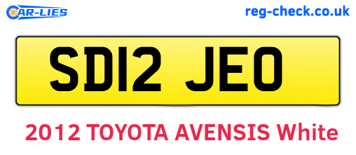 SD12JEO are the vehicle registration plates.