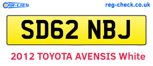 SD62NBJ are the vehicle registration plates.