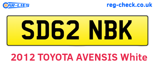 SD62NBK are the vehicle registration plates.