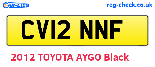 CV12NNF are the vehicle registration plates.