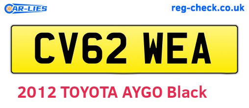 CV62WEA are the vehicle registration plates.