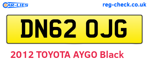 DN62OJG are the vehicle registration plates.