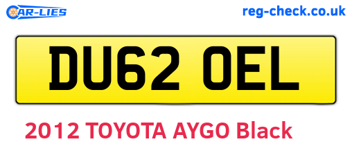 DU62OEL are the vehicle registration plates.