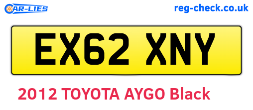 EX62XNY are the vehicle registration plates.