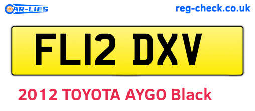 FL12DXV are the vehicle registration plates.