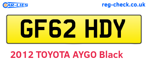 GF62HDY are the vehicle registration plates.
