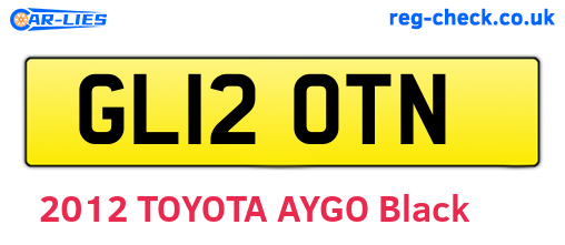 GL12OTN are the vehicle registration plates.