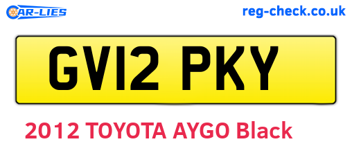 GV12PKY are the vehicle registration plates.