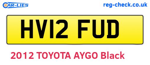 HV12FUD are the vehicle registration plates.