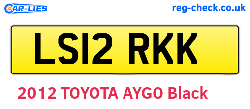 LS12RKK are the vehicle registration plates.