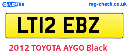 LT12EBZ are the vehicle registration plates.