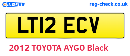 LT12ECV are the vehicle registration plates.