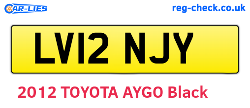 LV12NJY are the vehicle registration plates.