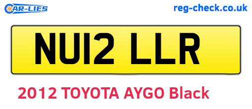 NU12LLR are the vehicle registration plates.