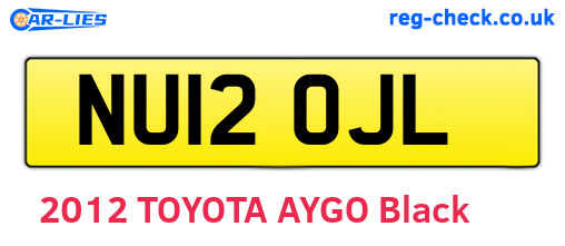 NU12OJL are the vehicle registration plates.