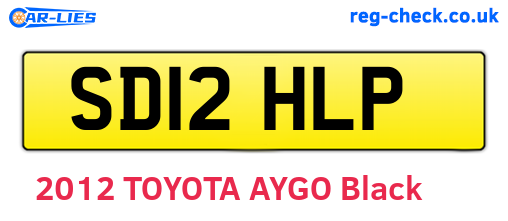 SD12HLP are the vehicle registration plates.