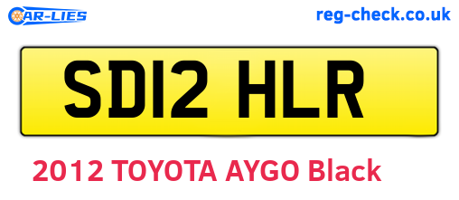 SD12HLR are the vehicle registration plates.