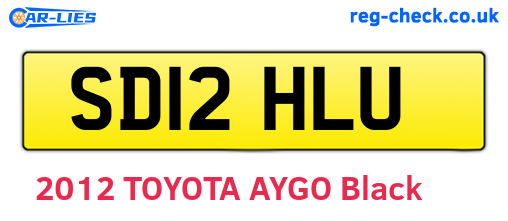 SD12HLU are the vehicle registration plates.