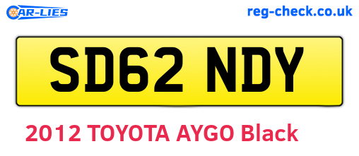 SD62NDY are the vehicle registration plates.