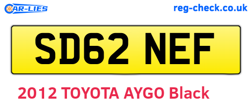 SD62NEF are the vehicle registration plates.