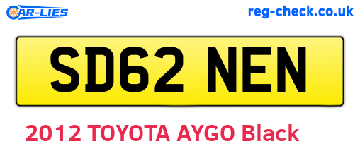 SD62NEN are the vehicle registration plates.